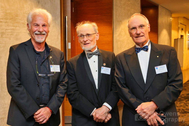 Bruce Wilson OAM (centre) with WAITTA community leaders Gregg Boalch and Jim Ellis OAM